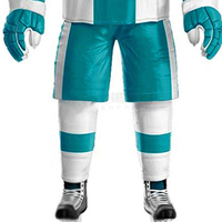 Ensembles d'uniformes de hockey sur glace 100 % polyester, personnalisés, sublimation, broderie, impression, séchage rapide, respirant, évacuation de l'humidité, extensible dans quatre directions