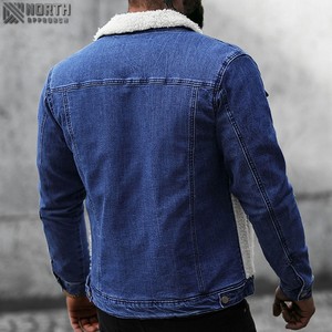 2025 nouvelle mode hiver hommes Denim vestes en gros de haute qualité de haute qualité avant Logo personnalisable respirant - Product Image 3