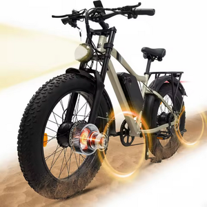 <b>Electric</b> Dirt <b>Bike</b> 5000W Lithium Battery 12V 70Ah 12-Speed Dual Motor Ebike <b>Adult</b> 40-50MPH Aluminum Frame 24" Fat Tire Disc - Product Image 1