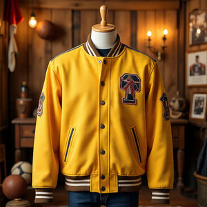 Écussons personnalisés broderie Baseball Bomber Varsity Jackets hommes à manches longues Varsity Jacket vêtements d'extérieur pour hommes - Product Image 5