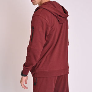 Fabricant Couleurs personnalisées 350 Gsm 100% Coton mélangé Doublure polaire Sweats à capuche surdimensionnés Teints unis pour hommes en saison hivernale - Product Image 3
