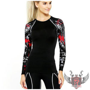 Camiseta de Compresión de Manga Larga para Mujer, Transpirable, con Logotipo Frontal Sublimado, Ajuste Ceñido y Duradero, para Entrenamiento y Fitness - Product Image 6