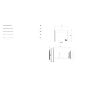 Unità di Recupero Calore Decentralizzata Vortice HRW 30 MONO EVO WiFi con Controlli Integrati, Sistema HVAC, Flusso d'Aria 325CFM, AC 230V - Product Image 3