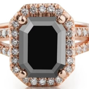 Bague en diamant Moissanite taille émeraude Belle bague de fiançailles en argent sterling personnalisée Cadeau pour les autres - Product Image 1