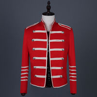 Veste rouge de hussard de qualité supérieure, tunique tendance, uniforme de tromboniste, uniforme de fanfare, blazer, vestes cool pour hommes, livraison gratuite