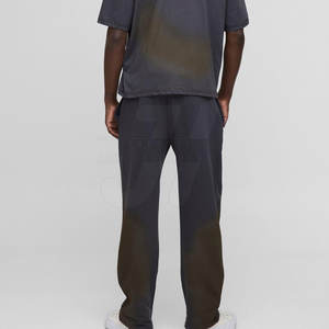 Pantalones de diamantes de imitación para hombre con detalles llamativos Pantalones rectos de alta calidad con acabado de diamantes de imitación - Product Image 2