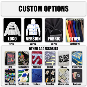 Nouveauté 2026 – Sweat à capuche unisexe en molleton 100 % coton avec broderie 3D, style streetwear oversize coupe régulière - Product Image 5