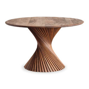 Ensemble de table à manger, finition bois, 4 à 10 places, mobilier d'entrée d'hôtel, imperméable, durable, rond, exclusif, Flora, moderne, naturel, antique - Product Image 1