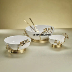 Bol en métal de style fabuleux décoratif de table de conception nordique pour le stockage de fruits et de légumes de fournitures de fête de mariage - Product Image 5