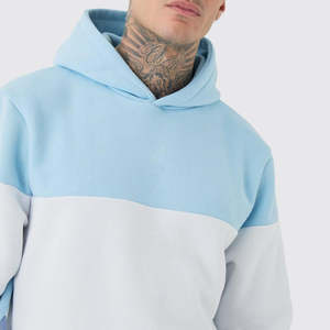 Pull à capuche de coupe régulière en polyester et coton confortable et respirant avec poche kangourou Survêtement avec logo personnalisé pour hommes - Product Image 3