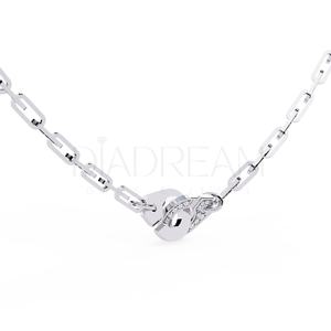 Collier élégant en argent sterling 925 avec diamants Moissanite Cadeau fantaisie pour femme pour fiançailles, mariage ou fête spéciale - Product Image 3