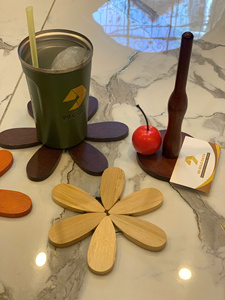 Posavasos de Madera de Acacia para Bebidas, Protección de Mesa, Vietnam, por 99 Gold Data - Ms Violet - Product Image 3