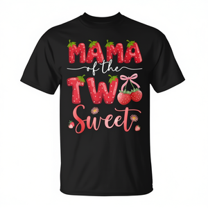 เสื้อยืดลายสตรอว์เบอร์รีสำหรับงานฉลองวันเกิดครบรอบ 2 ปีของสาวน้อยคนน้อยที่รัก "Mama of the Two Sweet" - Product Image 2
