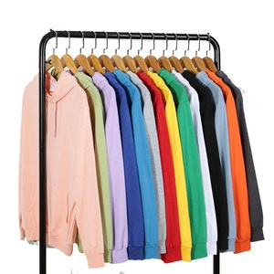 Sweat-shirts à capuche en molleton français de luxe en gros, surdimensionnés, en coton lourd, avec logo sur le devant, teinture unie - Product Image 5