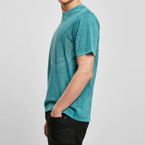 เสื้อยืดสตรีทแวร์ดีไซน์ล่าสุดสำหรับผู้ชาย ลายฟอกสี  ไซส์ผู้ใหญ่ สีพื้น - Product Image 4
