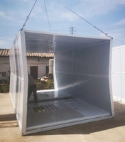 Solution d'espace compacte préfabriquée à installation instantanée, conteneur pliable, application polyvalente commerciale et résidentielle