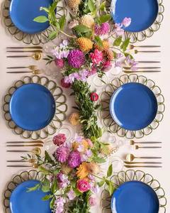 Napperons en rotin de style unique en gros faits à la main tapis de Table en forme de fleur en rotin naturel pour la décoration de mariage à manger - Product Image 3