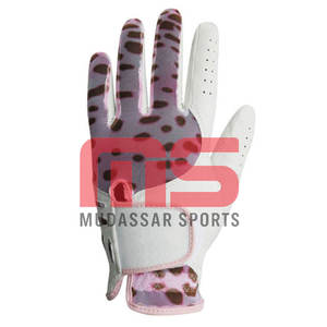 Fabrication professionnelle de gants de golf pour hommes en cuir véritable blanc imperméable de haute qualité, sur mesure, pour la main gauche - Product Image 2