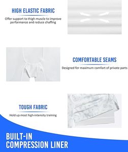 กางเกงขาสั้นออกกำลังกายแบบ 2-in-1 สำหรับผู้ชาย ดีไซน์ใหม่ สำหรับฤดูร้อน ผ้าทึบ เป็นมิตรกับสิ่งแวดล้อม สวมใส่สบาย เหมาะสำหรับวิ่งและเล่นกีฬา - Product Image 3