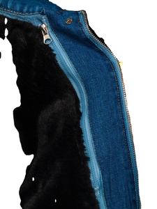 Chaqueta vaquera de manga larga para mujer hecha a medida Chaqueta vaquera para mujer Chaqueta vaquera lisa de invierno azul para mujer - Product Image 6