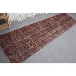 พรมตุรกีแนววินเทจพรมสานแบบแบนสีแดง2.6 x 9.9ft สำหรับห้องนั่งเล่นตกแต่งห้องโถงผ้าขนสัตว์น้ำยาง - Product Image 2