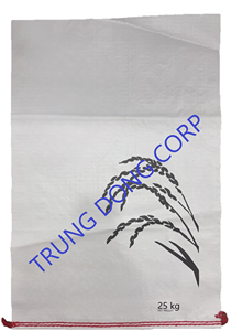Uncoated PP Woven Rice <b>Bags</b> with PE Straight Cut Top Flexo Printing Custom Size and Thread for 5kg to 50kg Made in Vietnam - Product Image 3