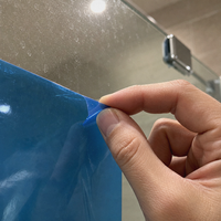 Film de protection PE bleu pour usine, cadre de fenêtre, porte, miroir, adhésif électrostatique, rouleau de protection pour panneau électronique, impression personnalisée OEM