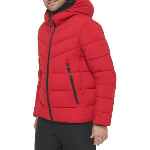 Vestes matelassées chaudes d'hiver personnalisées pour hommes, vestes à capuche, support avant imperméable, coupe-vent écologique, style High Street, vente en gros - Product Image 1