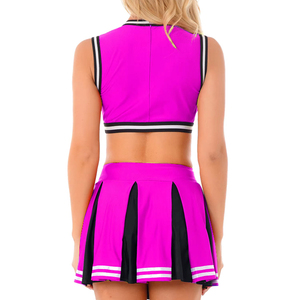 ชุดเชียร์ลีดเดอร์คุณภาพสูงแบบสั่งทำพิเศษ กระโปรงเชียร์ลีดเดอร์แบบไม่มีแขน ชุดเดรสสำหรับเด็กผู้หญิง ชุดเต้นรำ ชุดเชียร์ลีดเดอร์ - Product Image 2