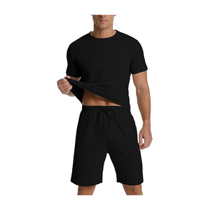 100% Cotton Summer Men's <b>Short</b> Sleeve Tracksuit <b>T</b> <b>Shirt</b> & <b>Shorts</b> <b>set</b> 2 Pockets With High <b>And</b> Premium Quality - Product Image 3