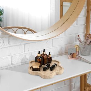 Plateau de salle de bain en marbre de qualité supérieure plateau de vanité élégant pour organiser bijoux parfum soins de la peau décor à la maison ensemble de bain - Product Image 3