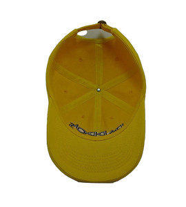 Casquettes de baseball sport PAPPOs personnalisées pour hommes jaune 3D broderie Logo noir structuré marque Vietnam tissu chapeaux - Product Image 2