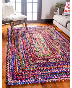 Tapis Chindi recyclé fait à la main tapis Durrie tapis d'exercice tissé à la main par l'artiste - Product Image 6