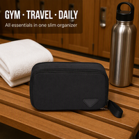 Sac de toilette sport à double fermeture éclair pour la salle de sport, la natation, la vestiaire et les essentiels de voyage pour la douche