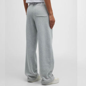 Pantalon de survêtement homme polaire coton pantalon de survêtement hiver décontracté Streetwear Baggy empilé pantalon de survêtement gris coton teint taille élastique - Product Image 4