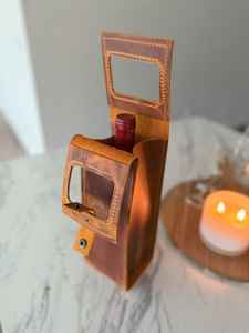 Luxury Premium Genuine Leather <b>Wine</b> Bottle Cover Strap Customizable Durable Waterproof Protective Dustproof Gift <b>Bag</b> Storage - Product Image 4