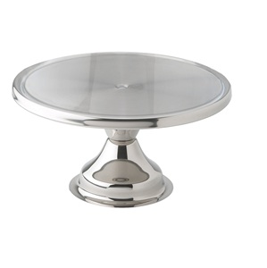 Soporte de pastel de metal decorativo con pedestal Soporte de pastel redondo con cristales para fiesta de cumpleaños Decoración de boda - Product Image 2