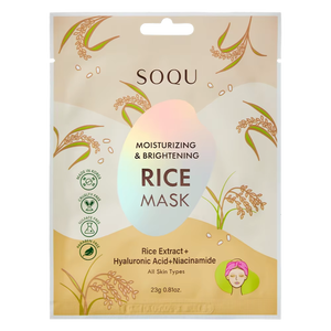 Masque de riz (5/BOÎTE) SOQU MASQUE DE RIZ HYDRATANT ET ÉCLAIRCISSANT _K beauty - Product Image 1