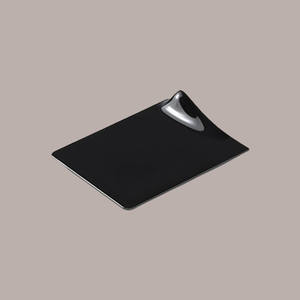40pcs Mini plateau de service rectangulaire en alcas noir GoGo à portion unique - Product Image 1