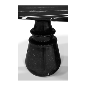 Pietra Oval XL Nero Marquina Dining <b>Table</b> Contemporary Wooden Set Kitchen <b>Table</b> with Stylish Assembled Design - Product Image 6