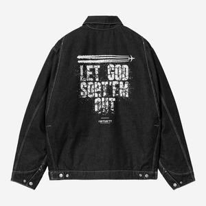 Chaquetas de hombre Venta al por mayor Diseño personalizado 12OZ Algodón orgánico Lona Detroit Chaquetas Personalizadas Moda Ropa DE TRABAJO chaquetas - Product Image 2