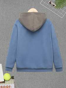 Sudadera bordada de algodón 100% para hombre, cómoda Sudadera con capucha de lana para invierno con bordado de impresión Digital de elección personalizada - Product Image 3