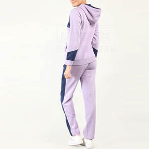 Logo personnalisé léger 100% coton de haute qualité femmes survêtements adultes réguliers hauts décontracté hiver Style solide motif rapide - Product Image 2