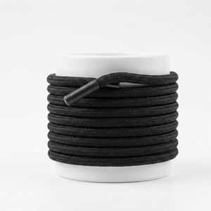 Cordons tressés plats à 3 brins avec logo personnalisé |   Chaussures Écologiques 100% Polyester Imperméables et Élastiques - Product Image 4