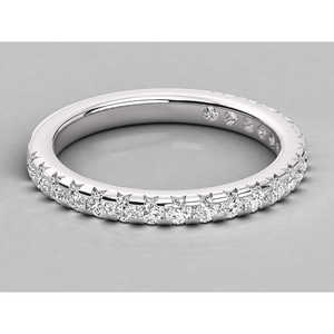 Bague Éternité pour Femme en Or 14K avec Diamant de Laboratoire Taille Radiant/Princess/Emerald et Pierre Taillée pour Mariage, Fabriquée en Platine - Product Image 3