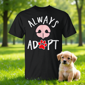 Camiseta de entrenamiento para perros de rescate Adopt Don't Shop New Puppy Rescue - Product Image 3