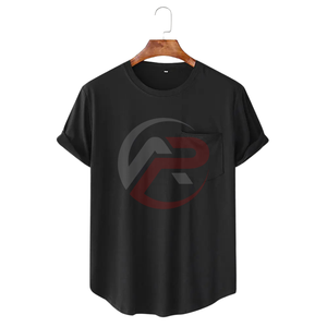 Camiseta con estampado de diseños personalizados de algodón/poliéster para hombre de alta calidad Camiseta con dobladillo curvo Camiseta de corte regular - Product Image 2