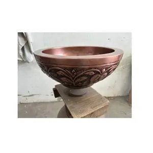 Indian Manufacturer Copper <strong>Wash</strong> <strong>Basin</strong> with Rust Free for Home Hotel Bathroom Use Luxury <strong>Wash</strong> <strong>Basin</strong> for Sale - Product Image 1