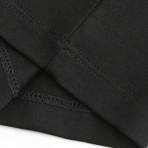 All-In Stock Camiseta informal de algodón 100% para hombre Manga corta de gran tamaño con estampado de diamantes de imitación Cuello simulado con fibra de bambú - Product Image 5