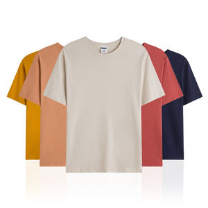 Camiseta de cuello redondo de algodón 100% para hombre con tarifa al por mayor, diseño de logotipo personalizado, ajuste holgado, último patrón sólido - Product Image 1